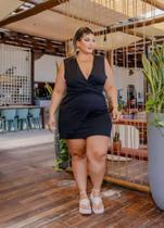 Vestido Feminino Plus Size Decotado Vermelho