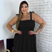 Vestido Feminino Plus Size Fresquinho Casual Moda Verão De Alcinha Ajustável Vestido Feminino Plus Size Fresquinho Casual Moda Verão De Alcinha Ajustável