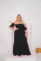 Vestido Feminino Plus Size Longo Ajustável Gestante Grávida Moda Evangélica Manga Verão Blogueira