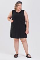 Vestido Feminino Plus Size Malha Canelada C/ Bolso - Serena Vestido Feminino Plus Size Malha Canelada C/ Bolso - Serena