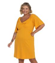 Vestido Feminino Plus Size Ribana Canelado Secret
