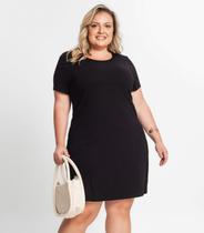 Vestido Feminino Plus Size Secret Glam Preto Vestido Feminino Plus Size Secret Glam Preto