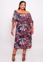 Vestido Feminino Plus Size Slip Ombro a Ombro Vestido Feminino Plus Size Slip Ombro a Ombro