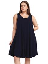 Vestido Feminino Plus Size Soltinho Regata Viscolycra 42 ao 50
