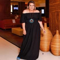 Vestido Feminino Plus Size Verde Elegante Para Festas E Eventos - Donna Lu