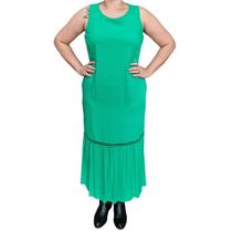 Vestido Feminino R&ampC Alça Midi 100% Viscose