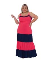 Vestido Feminino Regata Longo Duas Cores Elegante Vestido Feminino Regata Longo Duas Cores Elegante