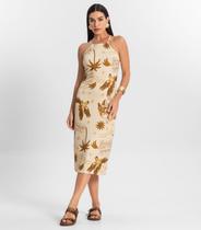 Vestido Feminino Ribana Canelada Select Marrom