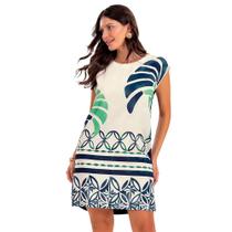 Vestido Feminino Rovitex Curto Estampado Marinho Vestido Feminino Rovitex Curto Estampado Marinho