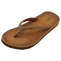 Vestido feminino Sandals Flojos Sky em material sintético trançado bronzeado Vestido feminino Sandals Flojos Sky em material sintético trançado bronzeado