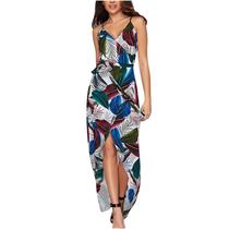 Vestido feminino sem mangas verão praia senhoras com estampa de férias Vestido feminino sem mangas verão praia senhoras com estampa de férias