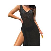 Vestido Feminino Sexy De Cor Sólida Com Costas Abertas, Transparente, Com Fenda Alta, Saída De Vestido Feminino Sexy De Cor Sólida Com Costas Abertas, Transparente, Com Fenda Alta, Saída De