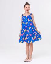 Vestido Feminino Soltinho Infantil com Alças de Amarrar