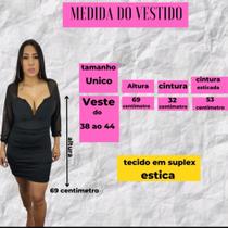 Vestido feminino suplex decote em V