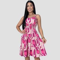 Vestido Feminino Suri Curto Viscose Lastex Com Bojo Integrado