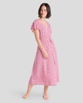 Vestido Feminino Transpassado e Macio Vermelho Lohe