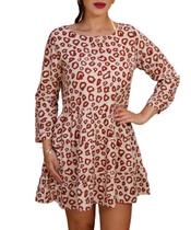 Vestido Feminino Três Marias Manga Longa