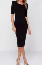 Vestido Feminino Tubinho Manga 3/4