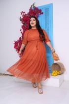 Vestido Feminino Tule Plus Size Lançamento Luxo Moda Evangelica 085 Vestido Feminino Tule Plus Size Lançamento Luxo Moda Evangelica 085