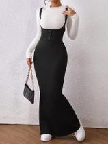 Vestido Feminino Ultra Longo Com Cauda De Sereia, Saia Justa Com Efeito Envolvente No Quadril,