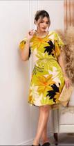 Vestido feminino verde floral