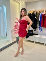 Vestido feminino vermelho curto