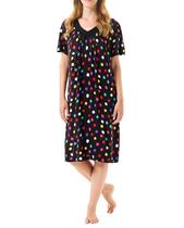 Vestido Feminino Viscose Decote V Manga Curta Preto Lohe Vestido Feminino Viscose Decote V Manga Curta Preto Lohe