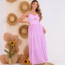 Vestido Feminino Xadrez Junino Três Maria Lançamento Grego