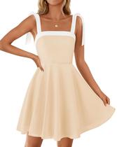 Vestido feminino ZESICA 2025, boho, decote quadrado, damasco Vestido feminino ZESICA 2025, boho, decote quadrado, damasco