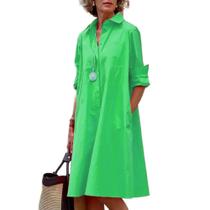 Vestido feminino Zhyaj, boêmio, maxi, verde, casual, para uso na praia Vestido feminino Zhyaj, boêmio, maxi, verde, casual, para uso na praia