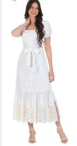 Vestido Femino Casual Longo Branco