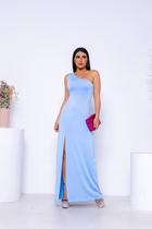 Vestido Fenda Sem Manga Casamento Aniversário