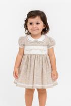 Vestido Festa Bebê Bordado Floral Natal Vermelho Papilloo Vestido Festa Bebê Bordado Floral Natal Vermelho Papilloo