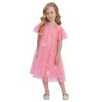 Vestido festa borboleta tule rosa milli&nina