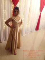 Vestido festa Dourado