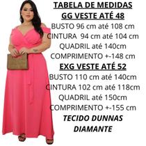 Vestido Festa Feminino Plus Size Veste até 52 Madrinha Longo