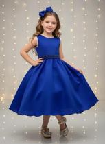 Vestido Festa Infantil Azul Royal Cobalto Formatura Florista Casamento Dama Daminha Social Menina Juvenil Pérolas Vestido Festa Infantil Azul Royal Cobalto Formatura Florista Casamento Dama Daminha Social Menina Juvenil Pérolas