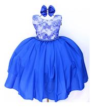 Vestido Festa Infantil Casamento Daminha Florista Com Tiara Vestido Festa Infantil Casamento Daminha Florista Com Tiara