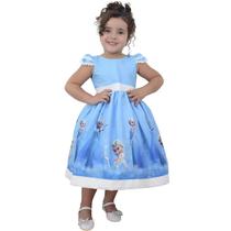 Vestido festa infantil da rainha da neve Elsa - Frozen