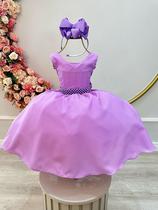 Vestido Festa Infantil Lilás Lavanda Formatura Florista Casamento Dama Daminha Social Menina Juvenil Pérolas Princesa Vestido Festa Infantil Lilás Lavanda Formatura Florista Casamento Dama Daminha Social Menina Juvenil Pérolas Princesa