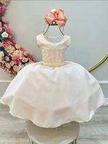 Vestido Festa Infantil Rosa Rosé Salmão Formatura Florista Casamento Dama Daminha Social Menina Juvenil Pérolas Princesa Vestido Festa Infantil Rosa Rosé Salmão Formatura Florista Casamento Dama Daminha Social Menina Juvenil Pérolas Princesa