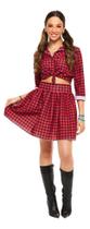 Vestido Festa Junina Adulto Xadrez Quadrilha Luxo Premium
