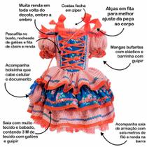 Vestido Festa Junina Bebê Menina Xadrex Luxo Com Bolsa Vestido Festa Junina Bebê Menina Xadrex Luxo Com Bolsa