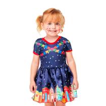 Vestido Festa Junina Infantil Barato pra Menina Com Bandeirinhas P - 2