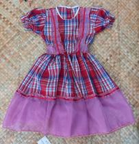 vestido festa junina infantil toda quadrilha 6 anos