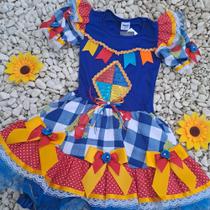 Vestido festa junina luxo infantil tam 08