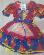 VESTIDO FESTA JUNINA LUXO INFANTIL TAM GG bebê - Tango