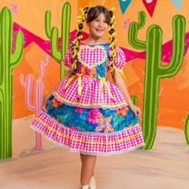 Vestido Festa Junina Luxo Xodó Azul Marinho
