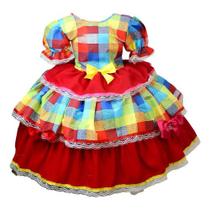 Vestido Festa Junina Quadrilha Caipira Sao Joao Infantil