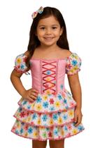 Vestido Festa Junina Rosa Floral Modelos para Mães e Filhas e Irmãs Vestido Festa Junina Rosa Floral Modelos para Mães e Filhas e Irmãs